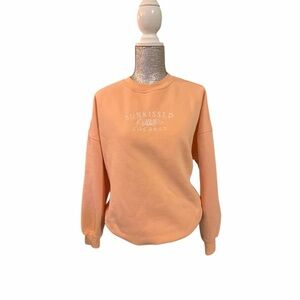 Sunkissed Coconut Women's Peach Crew Neck Sweater